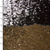 Gloss Black and Gold Reversible Two Tone Sequin Fabric