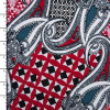 Red Paisley Patchwork Stretch ITY Print