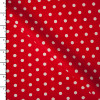 White on Red Polka Dot 60" Cotton Broadcloth