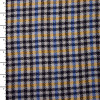 Blue, Yellow, Black, and Light Grey Plaid Italian Wool Coating