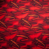 Red Abstract Streaks Stretch Nylon/Lycra