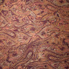 Tan and Burgundy Paisley Stretch Jersey Knit