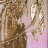 Gold and Iridescent White Reversible Two Tone Sequin Fabric