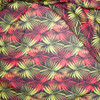 Red and Lime Palms on Brown Lightweight Cotton Voile from 'Milly' Fabric By The Yard - Wide shot