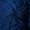 Navy Crushed Stretch Velvet Fabric By The Yard - Wide shot