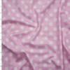 White on Pink Polka Dot Stretch Nylon/Lycra Fabric By The Yard
