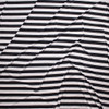 Black and White Striped Stretch ITY Fabric By The Yard - Wide shot