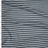 Charcoal and White Pinstripe Double Brushed Poly/Spandex Knit Fabric By The Yard