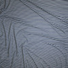 Charcoal and White Pinstripe Double Brushed Poly/Spandex Knit Fabric By The Yard - Wide shot