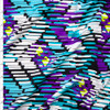 Black, Purple, and Aqua Abstract Angles Nylon/Lycra Fabric By The Yard