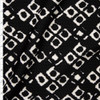 White Grunge Diamond Pattern on Black Brick Textured Double Knit Fabric By The Yard