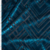 Teal Geometric Art Deco on Black Burnout Stretch Velvet Fabric By The Yard