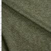 Olive Green Heather Heavyweight Brushed Athletic Knit Fabric By The Yard