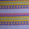 Owls and Sunflower Patterned Stripes ‘Tutti Frutti’ Plissé Fabric By The Yard - Wide shot