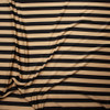 Tan and Black Stripes Scuba Knit Fabric By The Yard - Wide shot