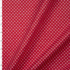 White on Red Polka Dots Cotton Chambray Fabric By The Yard