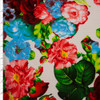 Vibrant Floral on Offwhite Bullet Textured Liverpool Print Fabric By The Yard