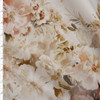 Blush, Peach, and Ivory on Offwhite Designer Stretch Sateen Fabric By The Yard