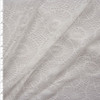 Warm White Medallion Pattern Stretch Lace Fabric By The Yard