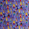 Screen Print D on Purple Cotton Print by Robert Kaufman Fabric By The Yard - Wide shot