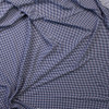 Navy and White Gingham Rayon Gauze Fabric By The Yard - Wide shot