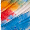 Red, White, Blue, and Orange Tie Dye Double Brushed Poly Spandex Knit Fabric By The Yard