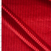 Red Corded Stretch Velvet Fabric By The Yard
