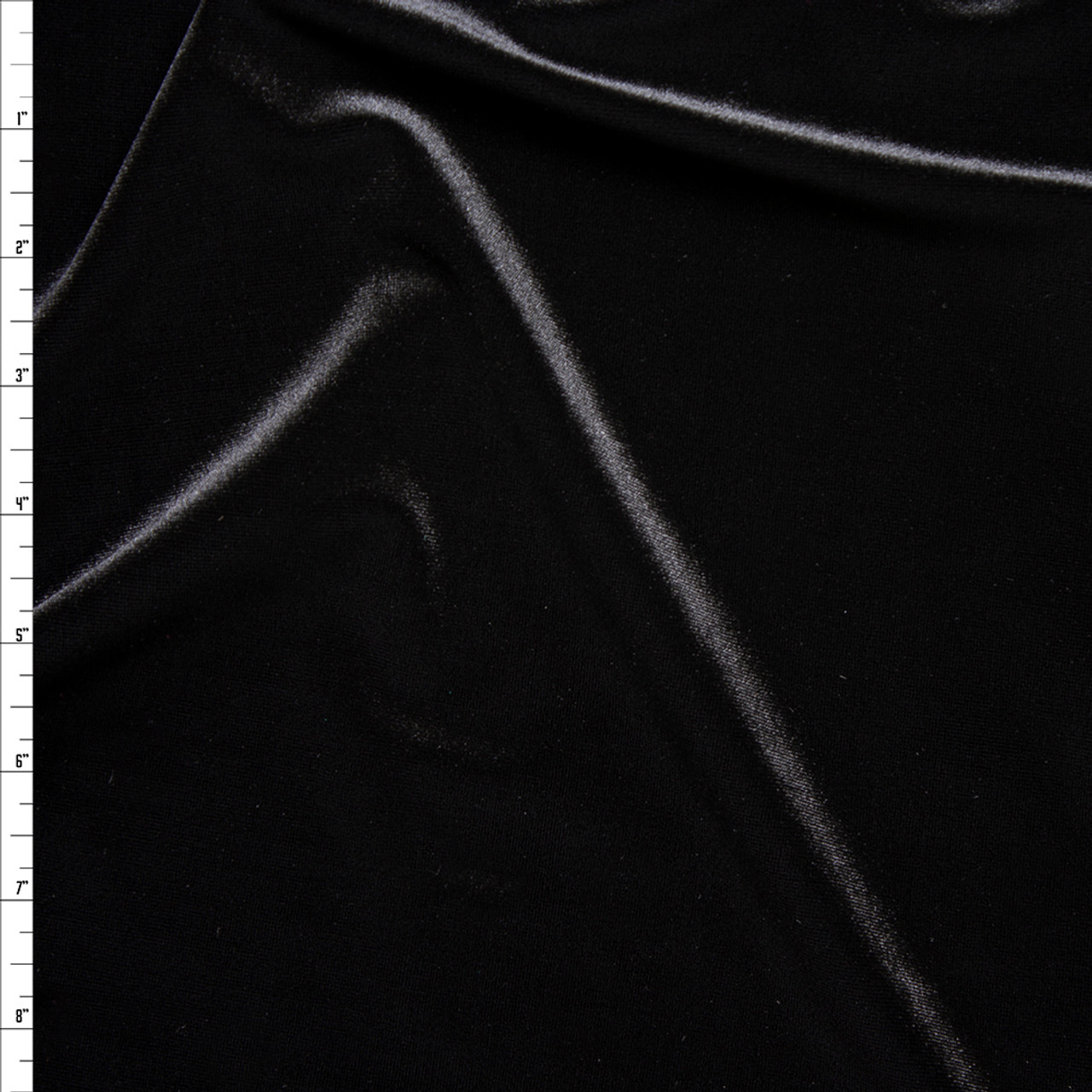 Cali Fabrics | Matte Black Lycra Lame 4-way Stretch Fabric