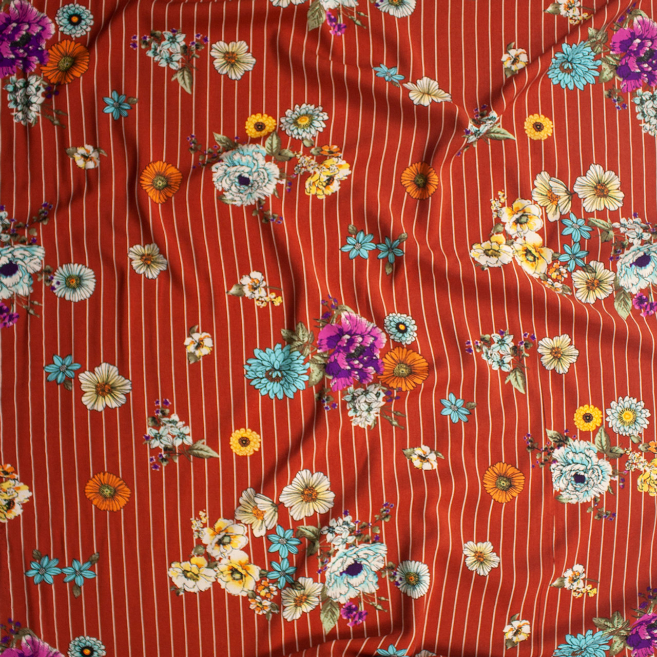 Cali Fabrics Rust Rayon Challis