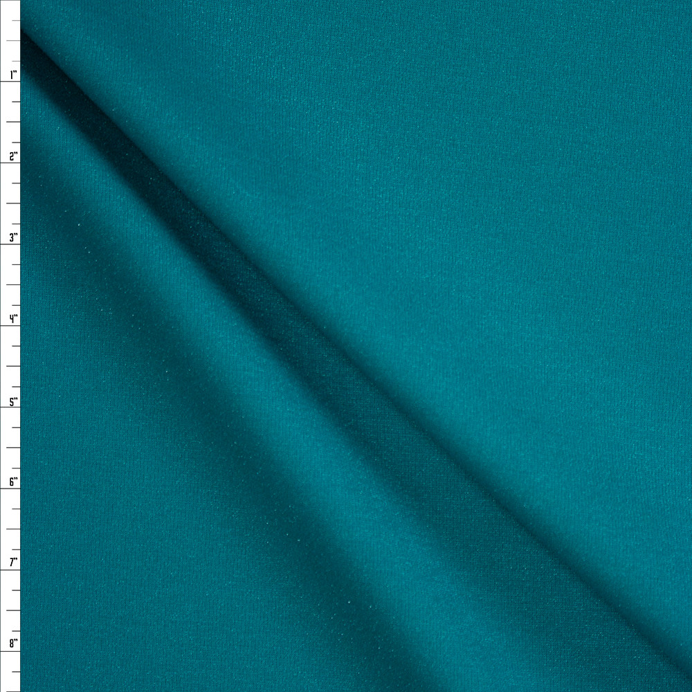 Cali Fabrics Bright Seafoam Heavy Midweight Stretch Ponte Fabric by the