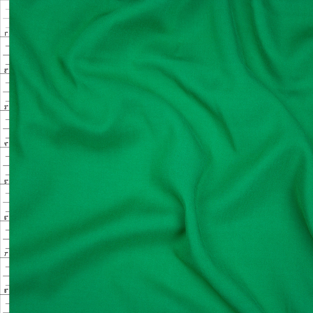 Cali Fabrics Kelly Green Midweight Stretch Ponte De Roma Fabric by the Yard