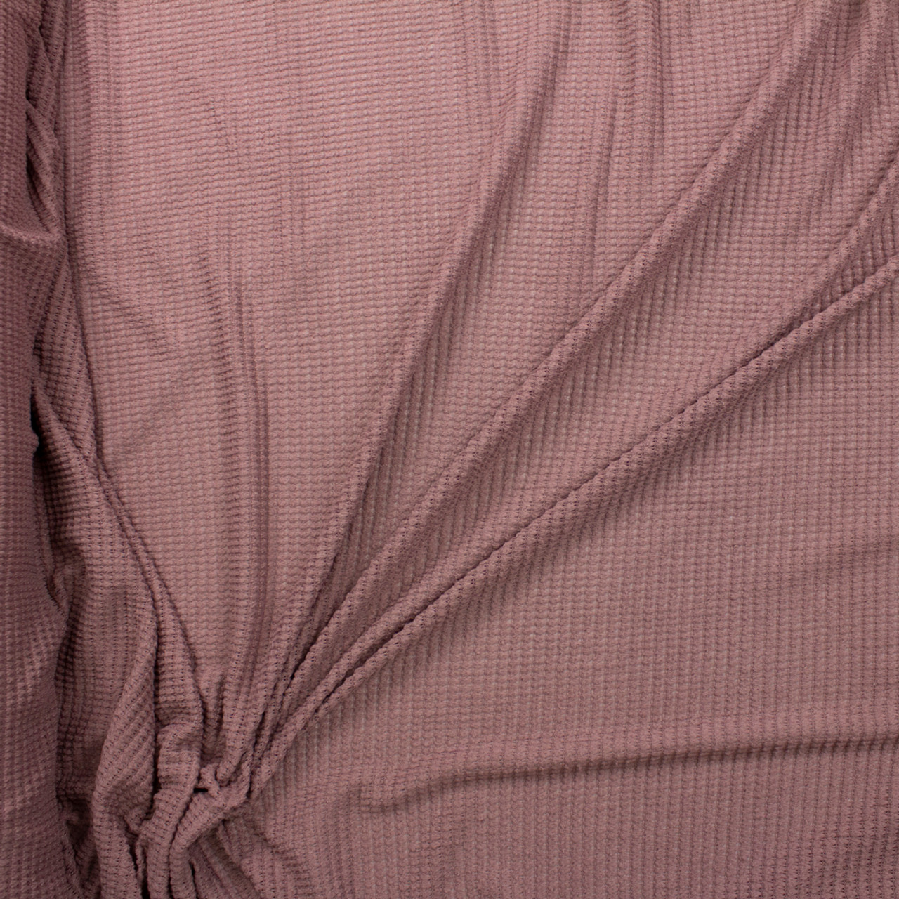 Cali Fabrics Mauve Chunky Waffle Knit Fabric by the Yard