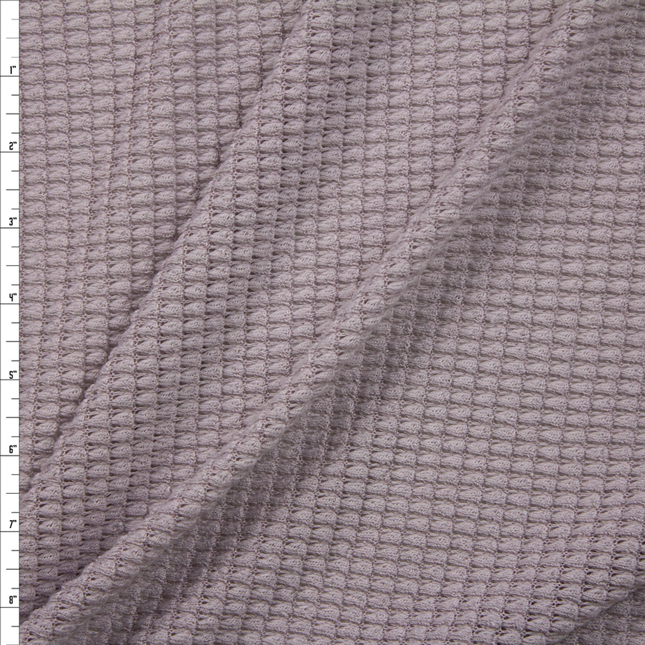 Cali Fabrics Grey Chunky Waffle Knit Fabric by the Yard
