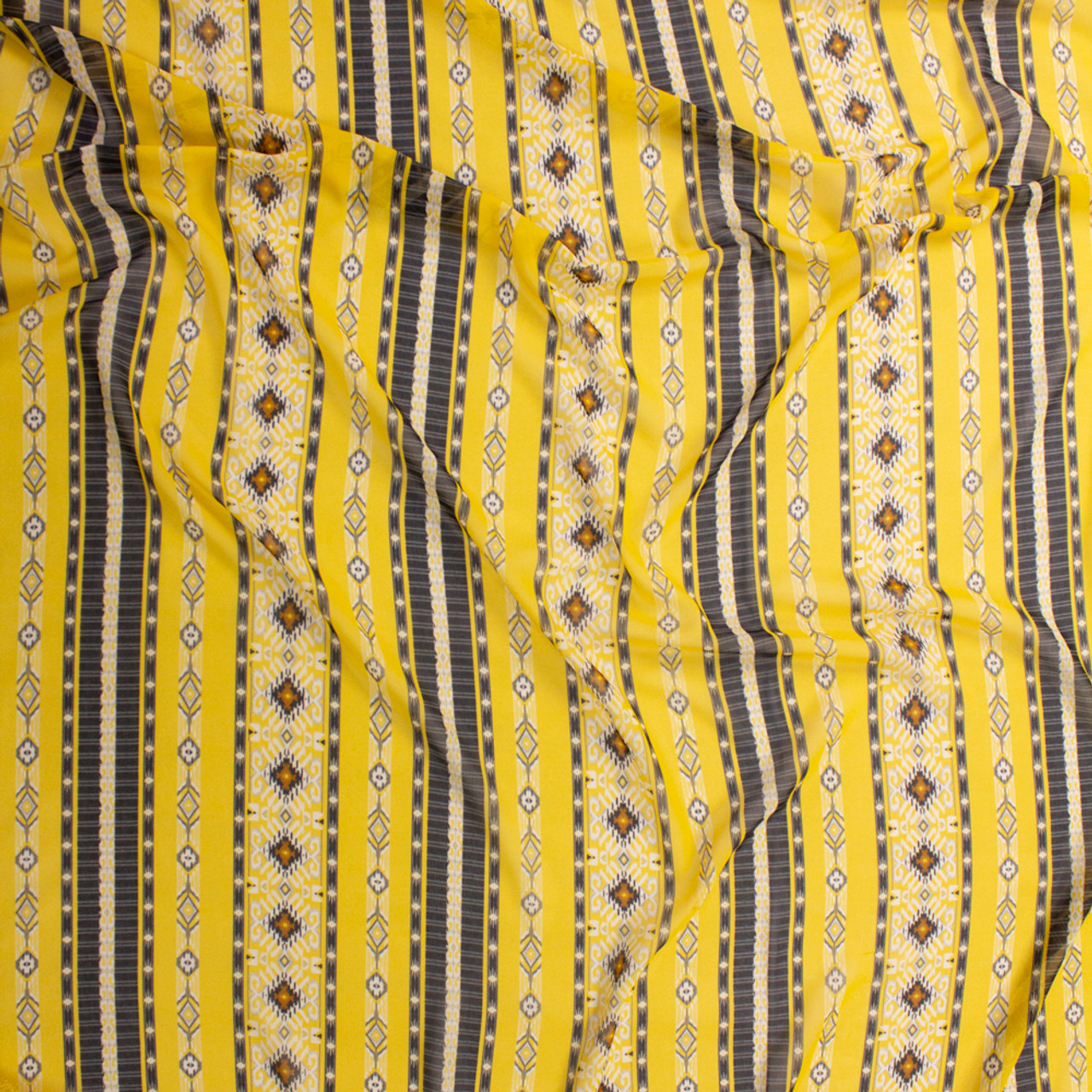 African Kente with Gold Metallic Cotton Fabric by The Yard