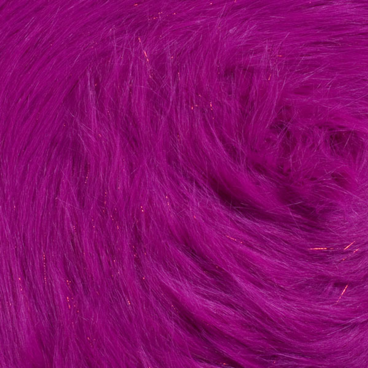 Hot Pink Glitter Fox Faux Fur