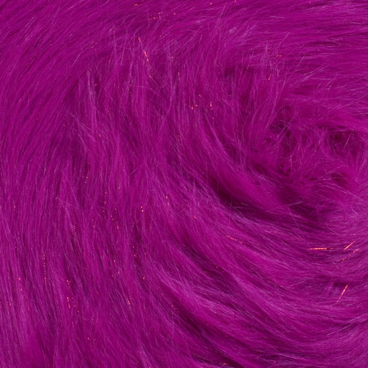 Cali Fabrics  Hot Pink Glitter Fox Faux Fur