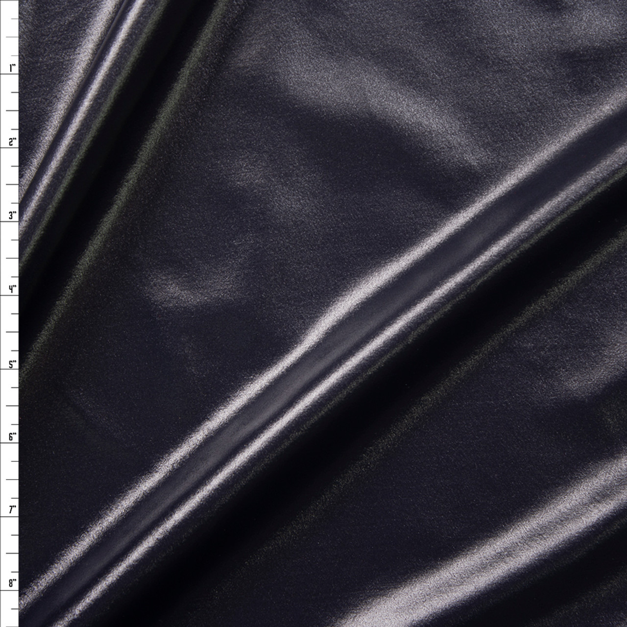 NEW Designer Jet Black Wet Look Stretch Like Leather Fabric 57''147 cm –  Iana Fabrics