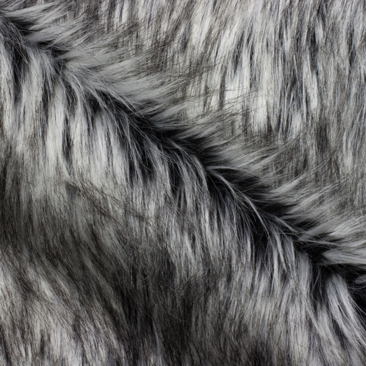 Extra soft Siberian faux fur fabric by the metre, black 