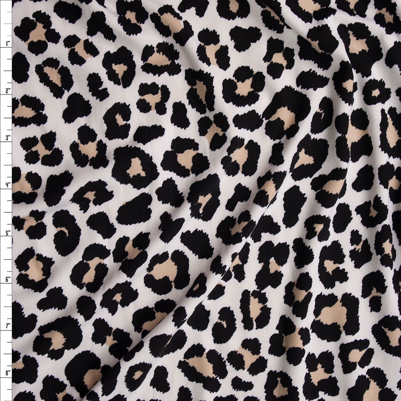 Cali Leopard Double Poly/Spandex Knit Fabric by the Yard