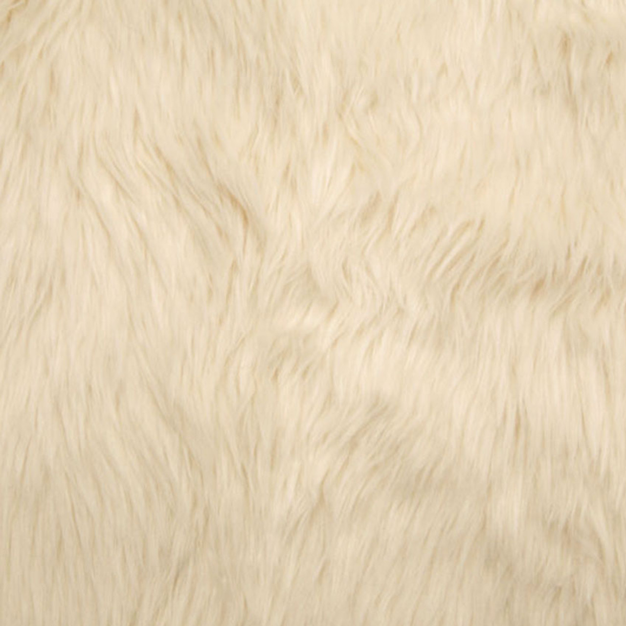 Cali Fabrics  White Shag Faux Fur