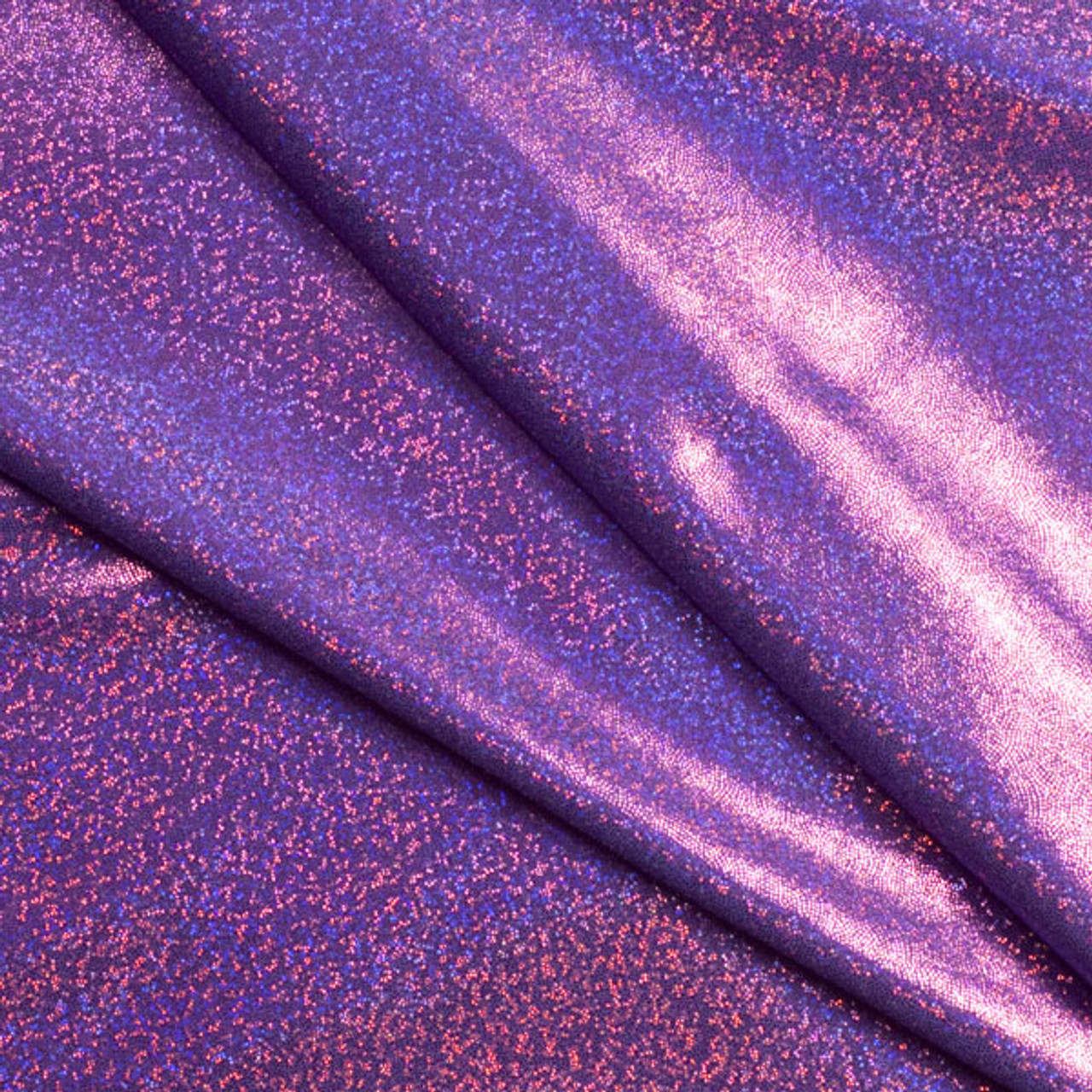 Cali Fabrics | Purple Holographic Crushed Ice Nylon Lycra