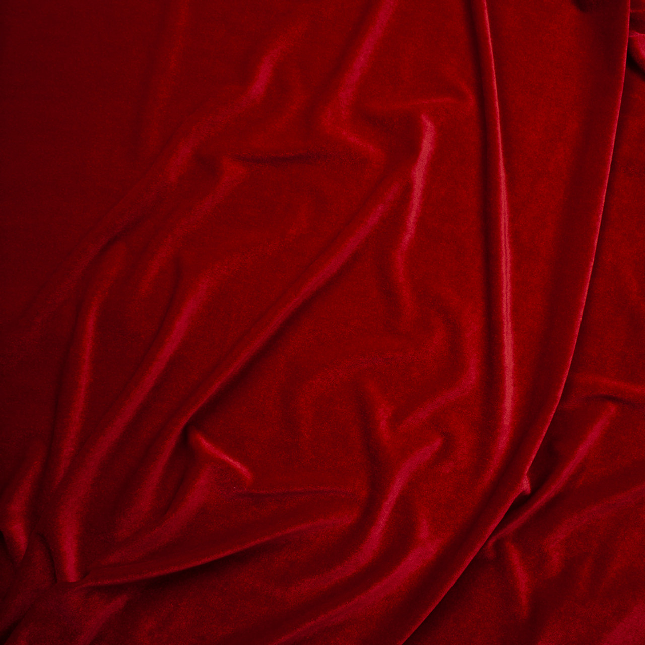 Red Velvet Fabric (85 Yards Bolt) Stretch Velvet Fabric