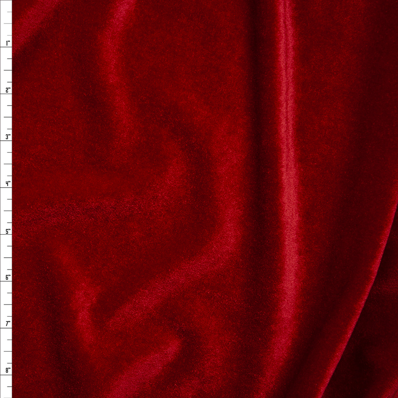 Red 4-way Stretch Velvet