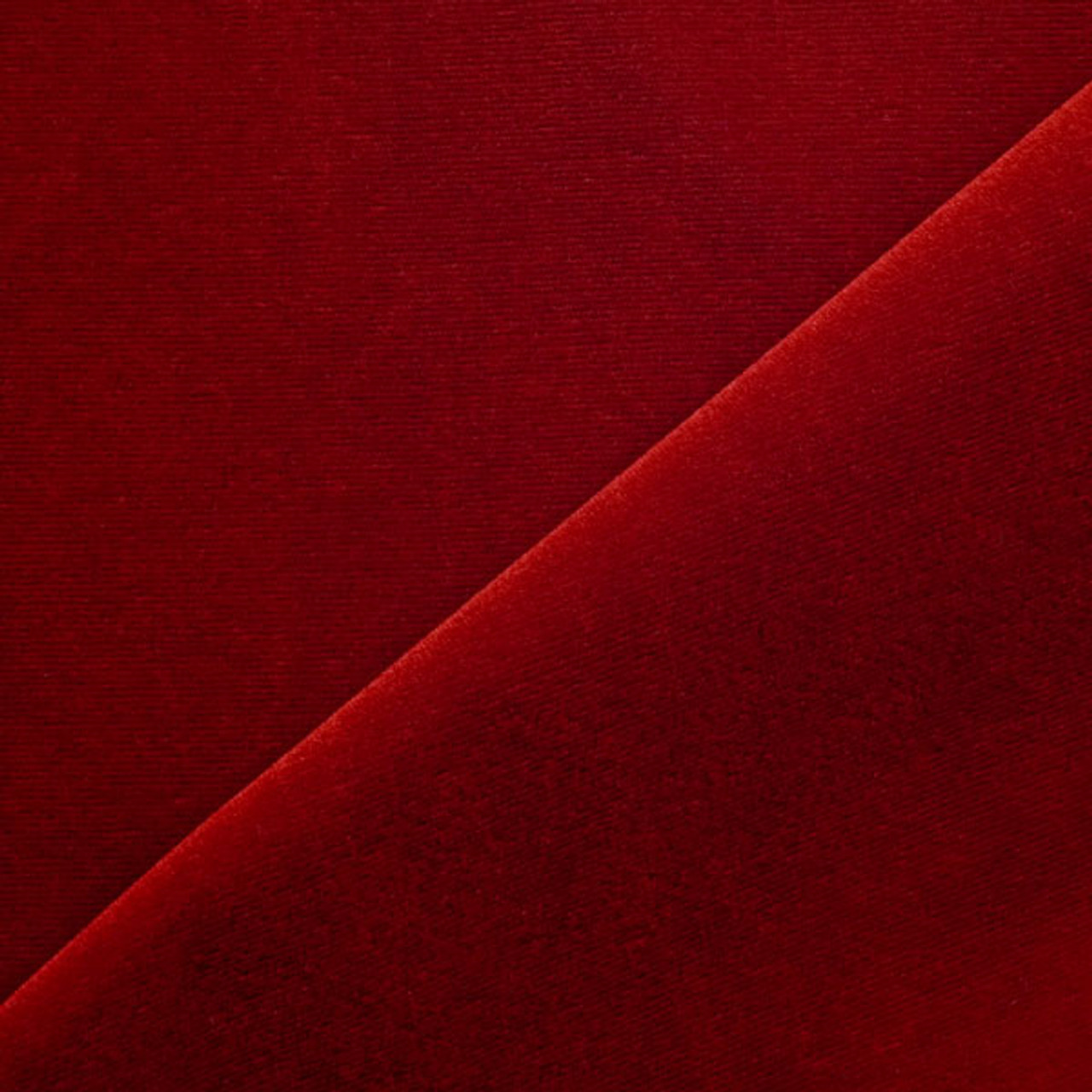 Stretch Velvet Red, Fabric by the Yard