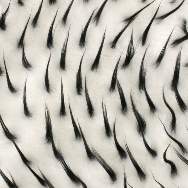 Cali Fabrics | White/Black Two-tone Spike Faux Fur