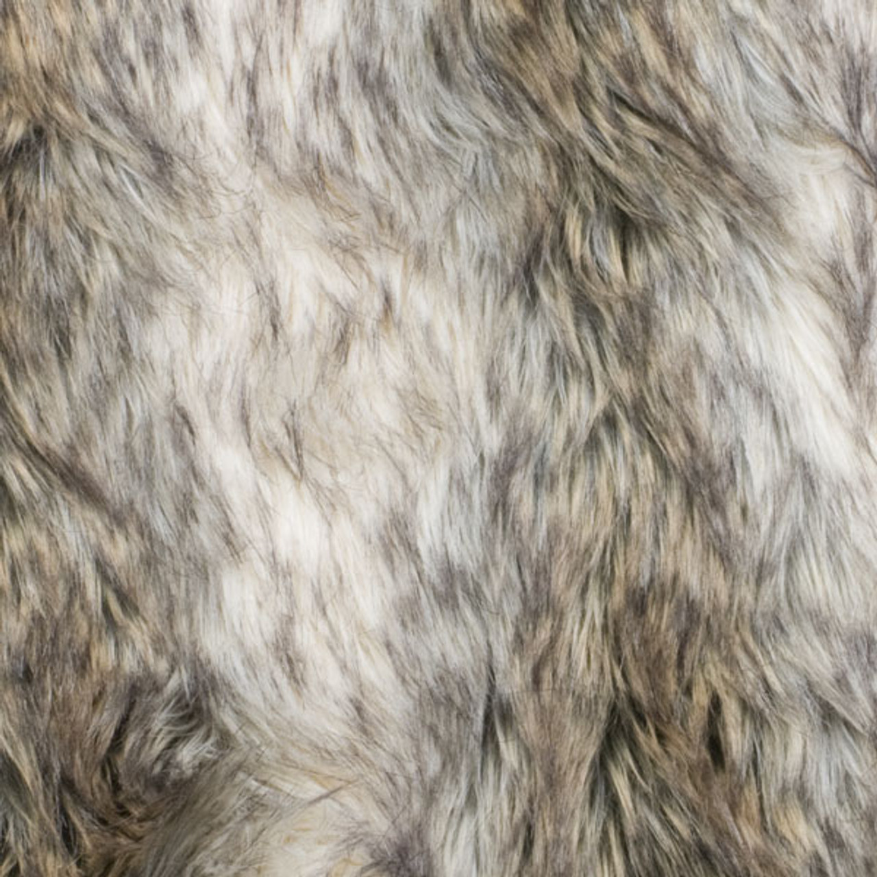 Cali Fabrics | Ivory/Brown Stripe Luxury Faux Fur