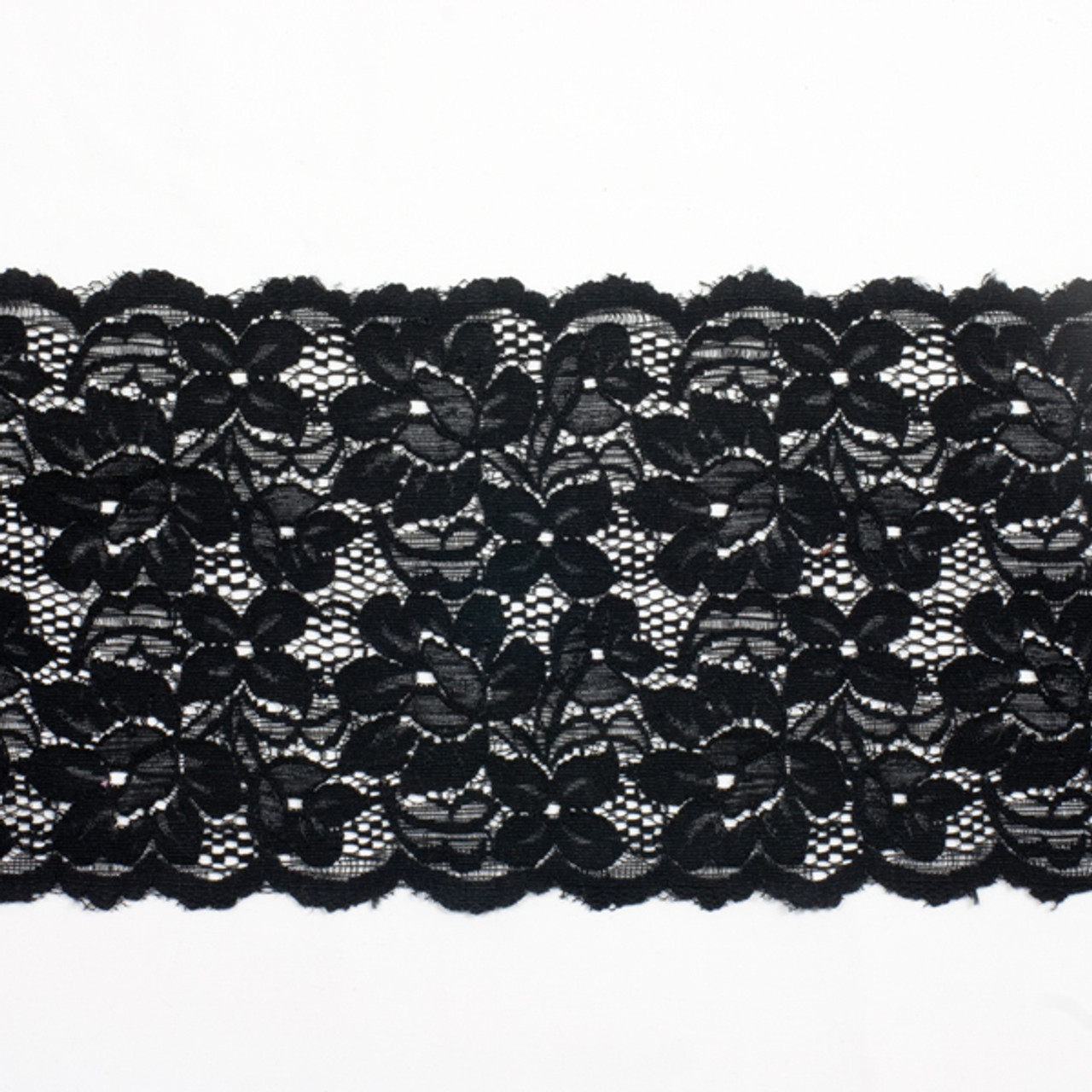 Cali Fabrics Black 6 Stretch Lace Trim 4726