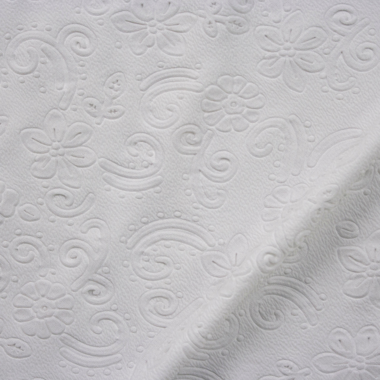 White Ponte Knit Fabric by the yard