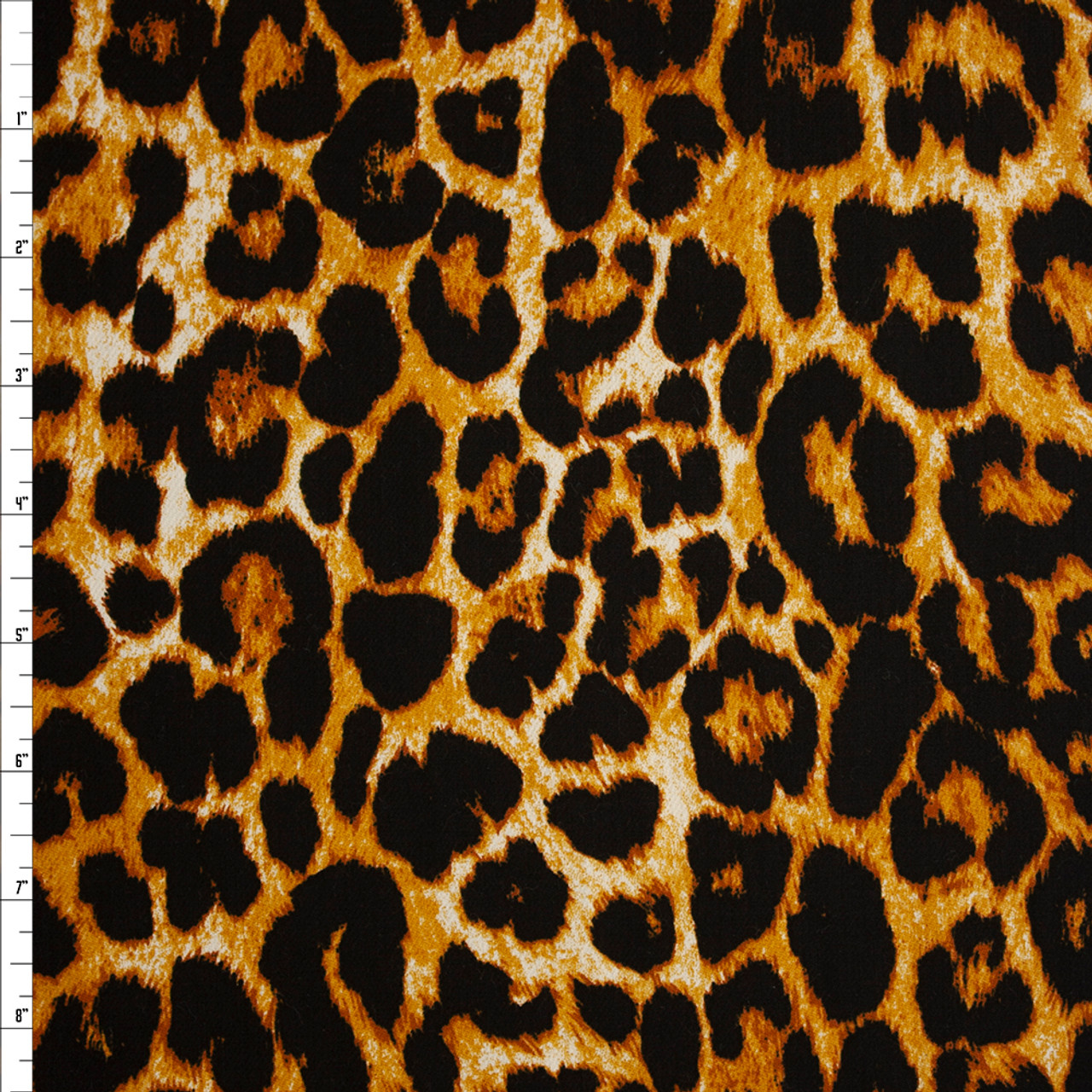 Cali Fabrics Leopard Print Heavyweight Stretch Twill Fabric by the Yard