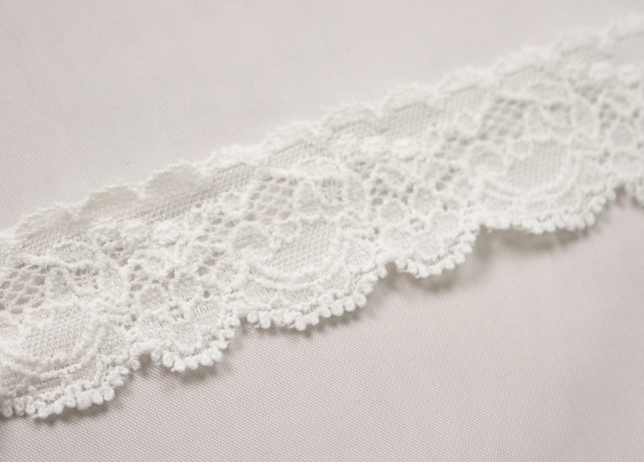 Wide stretch lace trim shop by the yard